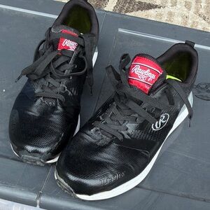 Rawlings Black Turf Shoes